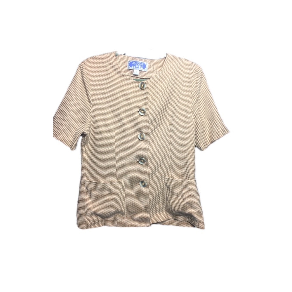 Moda button up salmon pink vintage shirt